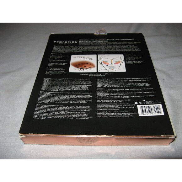 Profusion Mixed Metals 12 Piece Eye Face Kit Blush Highlighter Rose Gold Sparkle - Picture 2 of 3